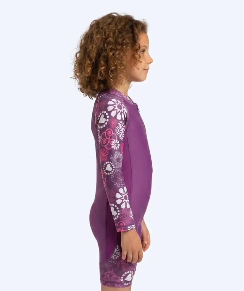 Outlet Watery UV-dragt til børn - Athena Langærmet Rashguard - Lilla