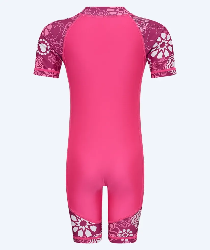Clearance Watery UV-dragt til børn - Athena Kortærmet Rashguard - Pink