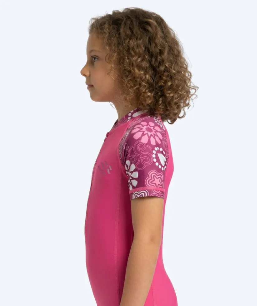 Clearance Watery UV-dragt til børn - Athena Kortærmet Rashguard - Pink