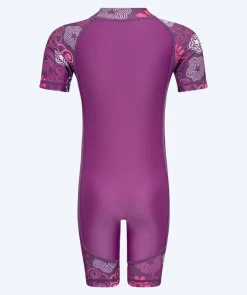 Online Watery UV-dragt til børn - Athena Kortærmet Rashguard - Lilla