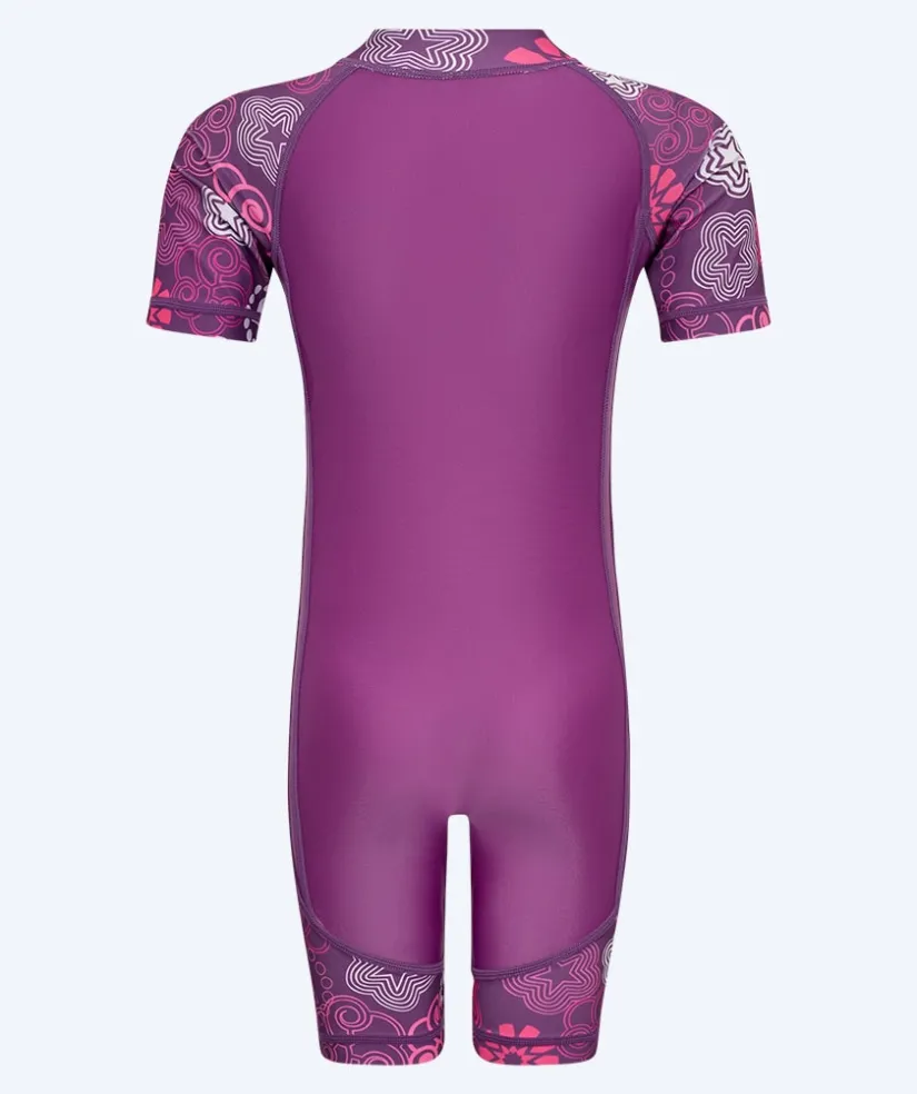 Online Watery UV-dragt til børn - Athena Kortærmet Rashguard - Lilla