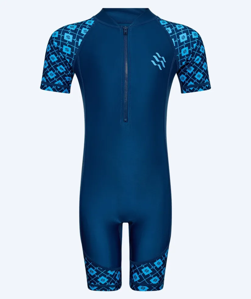 Outlet Watery UV-dragt til børn - Athena Kortærmet Rashguard - Mørkeblå