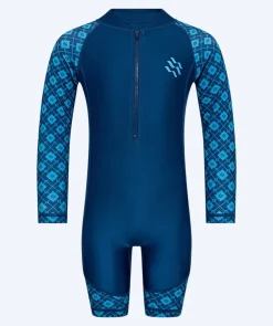 Watery UV-dragt til børn - Athena Langærmet Rashguard - Mørkeblå