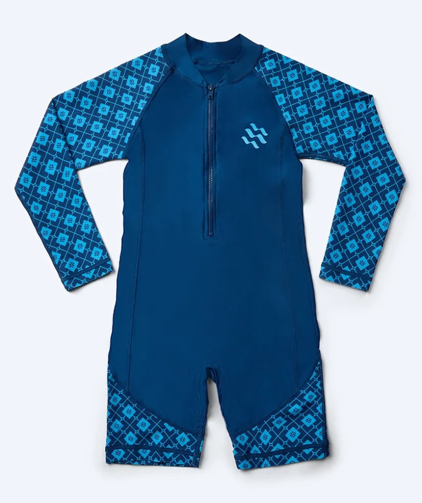 Watery UV-dragt til børn - Athena Langærmet Rashguard - Mørkeblå