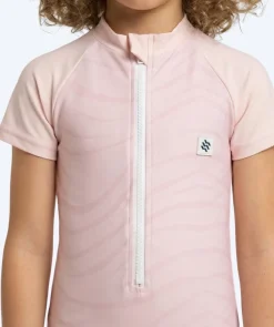 New Watery UV-dragt til børn - Fjord Kortærmet Rashguard - Pink