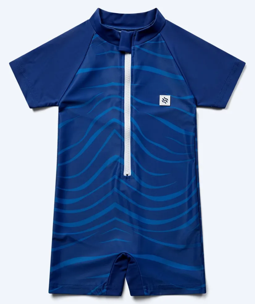 Outlet Watery UV-dragt til børn - Fjord Kortærmet Rashguard - Mørkeblå