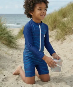 Watery UV-dragt til børn - Fjord Langærmet Rashguard - Mørkeblå