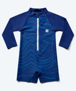 Watery UV-dragt til børn - Fjord Langærmet Rashguard - Mørkeblå