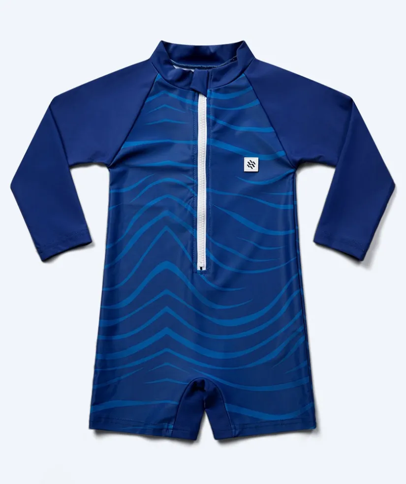 Watery UV-dragt til børn - Fjord Langærmet Rashguard - Mørkeblå