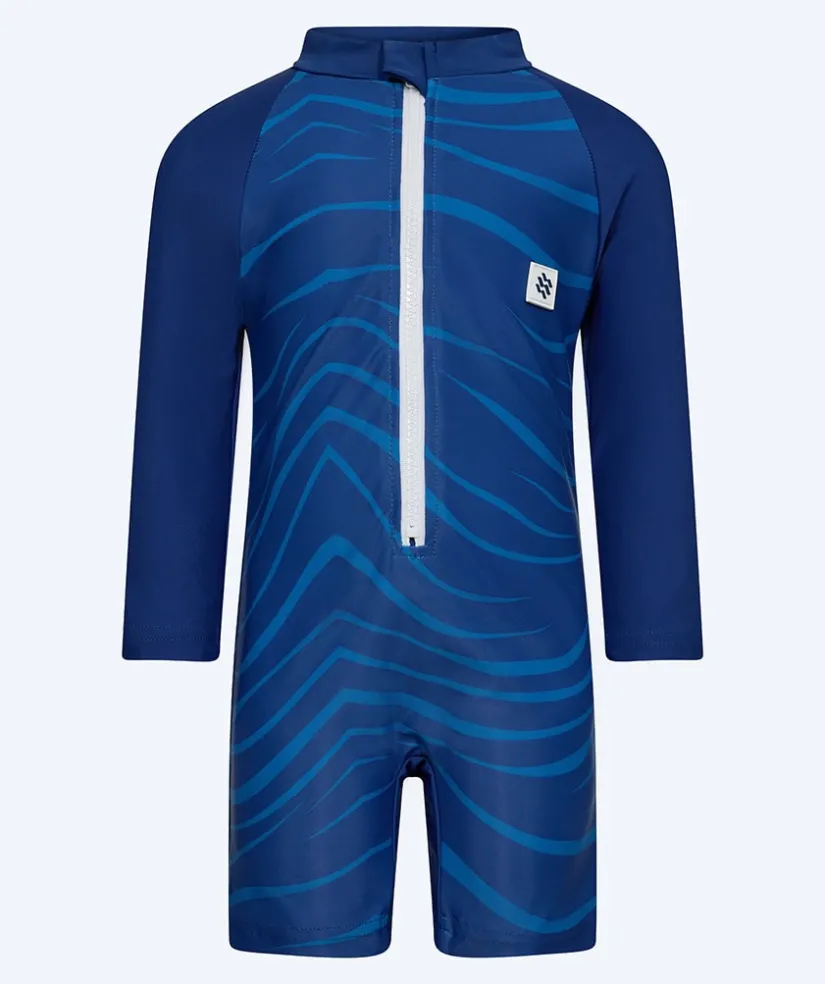 Watery UV-dragt til børn - Fjord Langærmet Rashguard - Mørkeblå