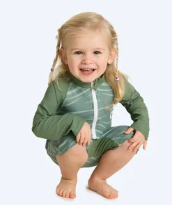 Best Watery UV-dragt til børn - Fjord Langærmet Rashguard - Grøn