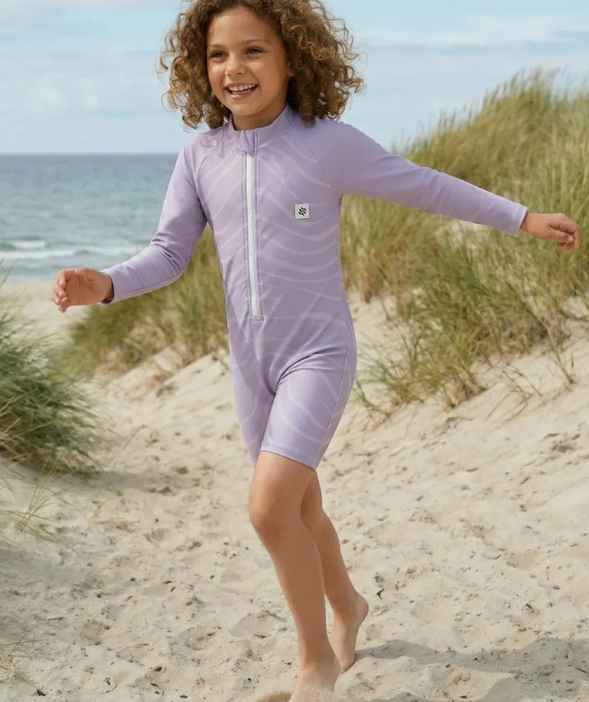 Outlet Watery UV-dragt til børn - Fjord Langærmet Rashguard - Lilla