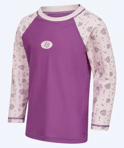 Best Watery UV-trøje til børn - Brandman Langærmet Rashguard - Pink/lilla