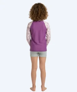 Best Watery UV-trøje til børn - Brandman Langærmet Rashguard - Pink/lilla