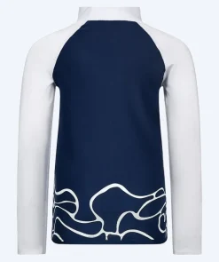 Best Watery UV-trøje til børn - Chilton Langærmet Rashguard - Mørkeblå/hvid