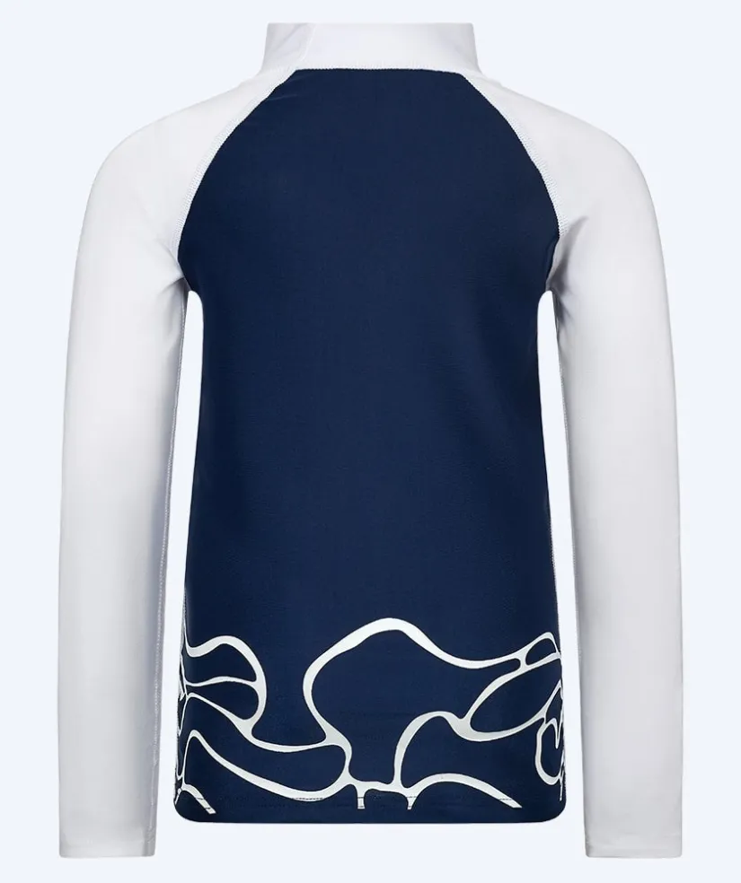 Best Watery UV-trøje til børn - Chilton Langærmet Rashguard - Mørkeblå/hvid