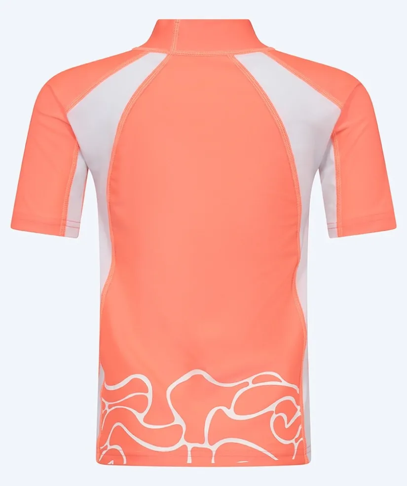 Sale Watery UV-trøje til børn - Chilton Kortærmet Rashguard - Lyserød/hvid