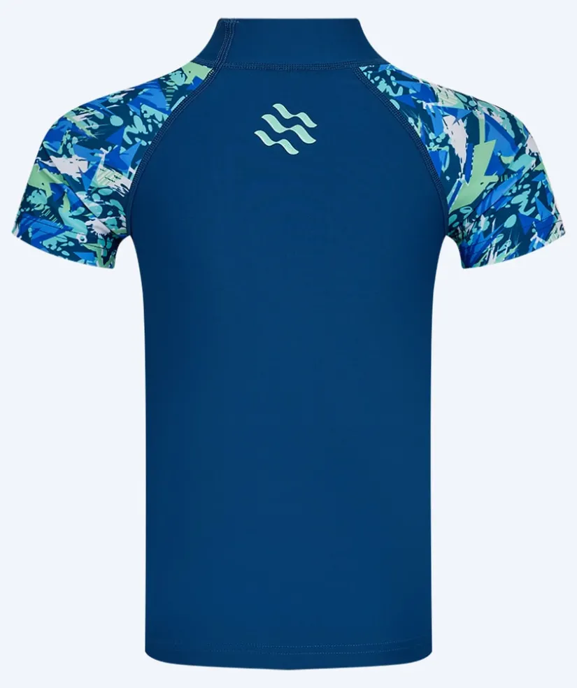 New Watery UV-trøje til børn - Katsu Kortærmet Rashguard - Lyseblå/mørkeblå