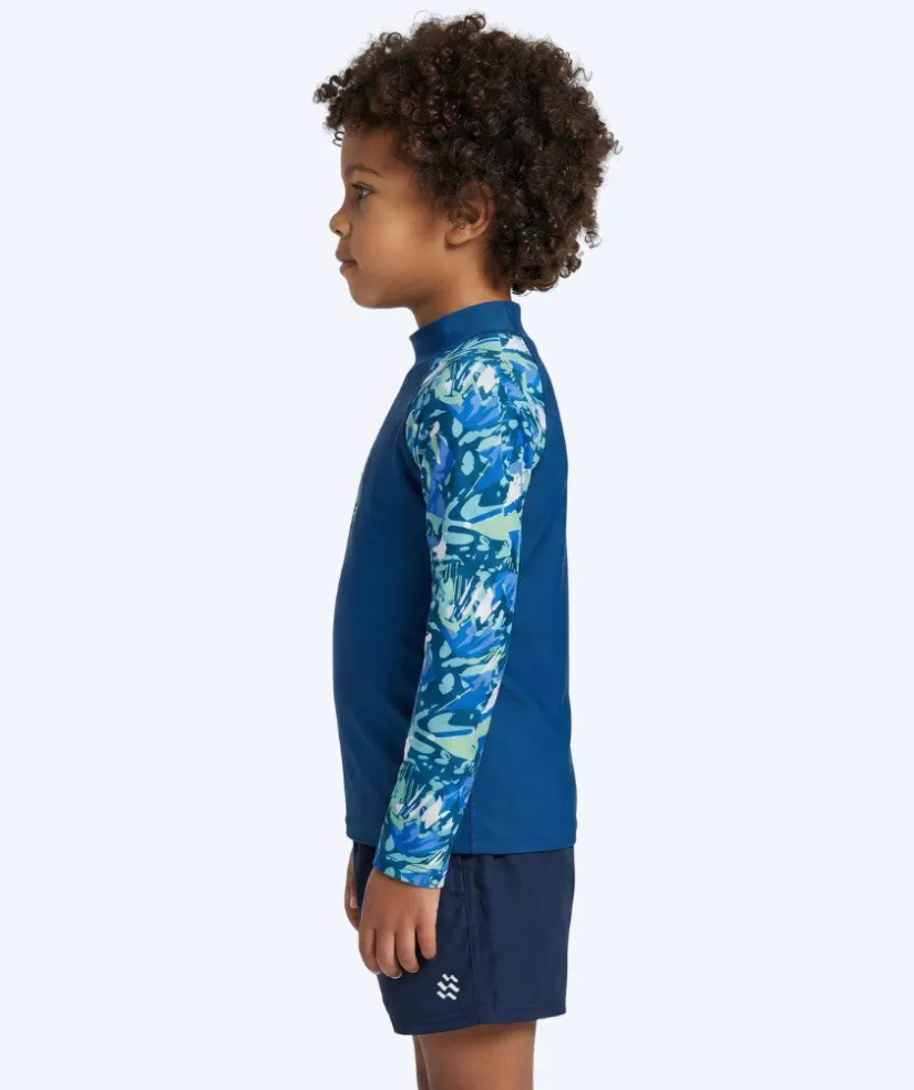 Online Watery UV-trøje til børn - Katsu Langærmet Rashguard - Lyseblå/mørkeblå