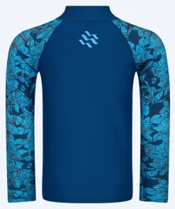 Hot Watery UV-trøje til børn - Katsu Langærmet Rashguard - Blå/mørkeblå