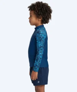 Hot Watery UV-trøje til børn - Katsu Langærmet Rashguard - Blå/mørkeblå