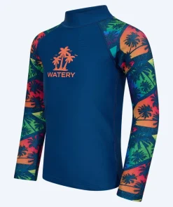Best Watery UV-trøje til børn - Katsu Langærmet Rashguard - Multi/mørkeblå