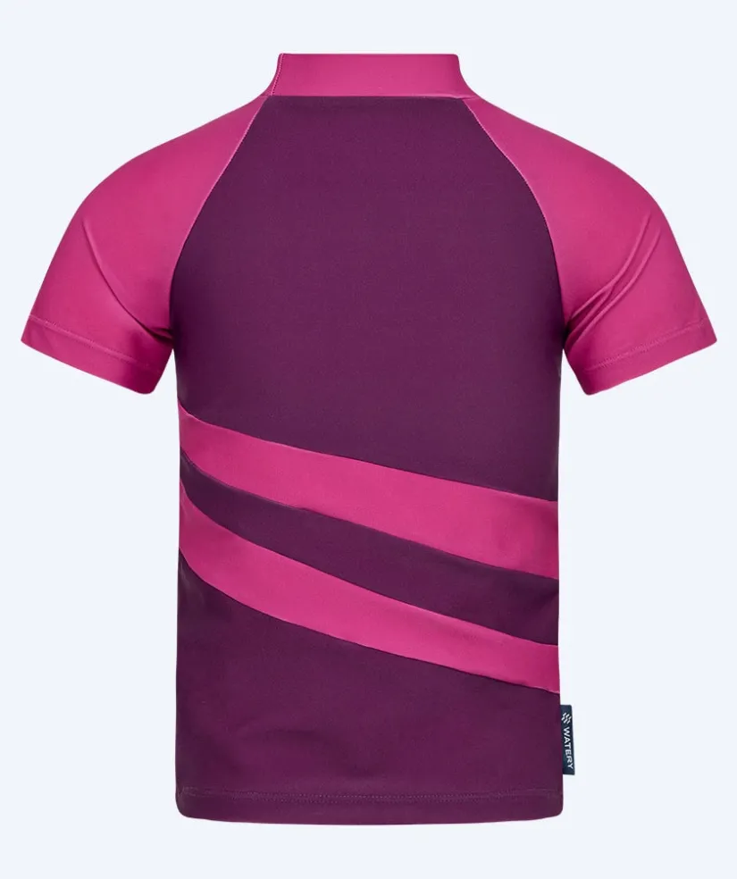 Clearance Watery UV-trøje til børn - Manami Kortærmet Rashguard - Lilla