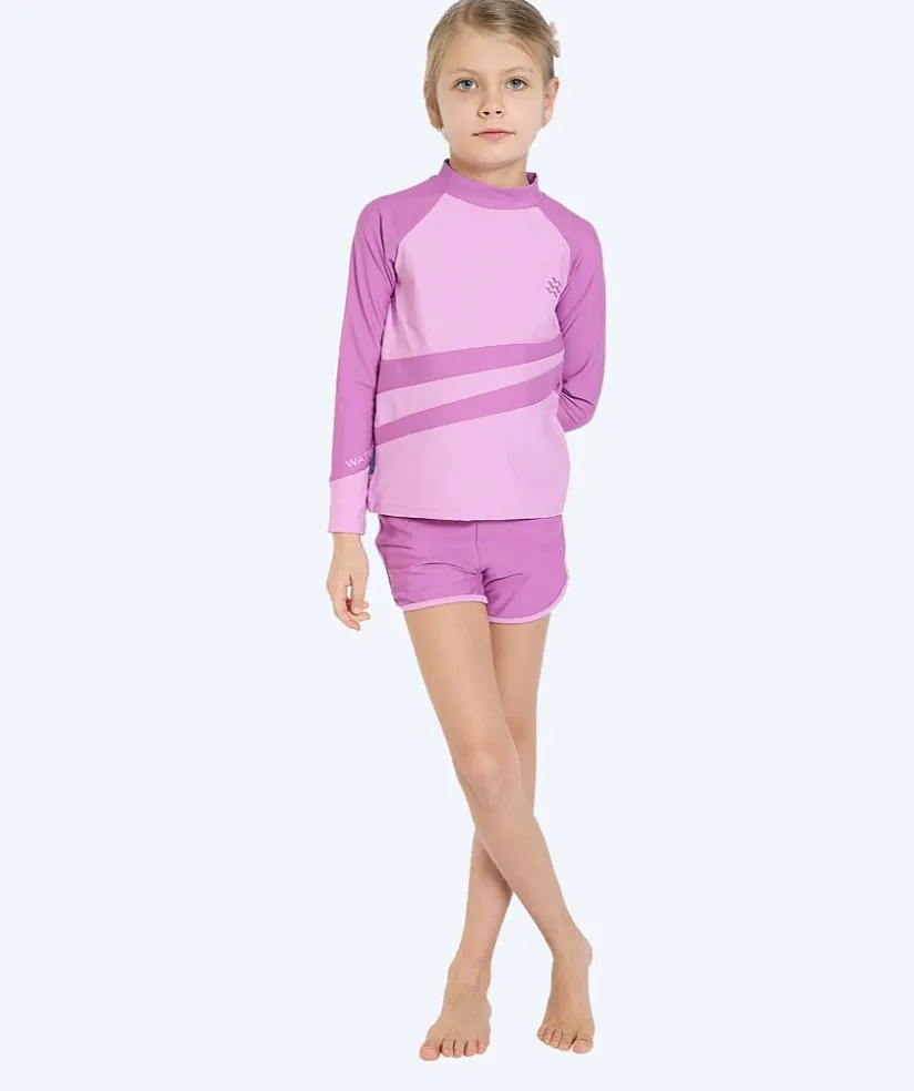 Discount Watery UV-trøje til børn - Manami Langærmet Rashguard - Atlantic Purple