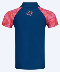 Hot Watery UV-trøje til børn - Osiris Kortærmet Rashguard - Pink/mørkeblå
