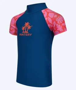 Hot Watery UV-trøje til børn - Osiris Kortærmet Rashguard - Pink/mørkeblå