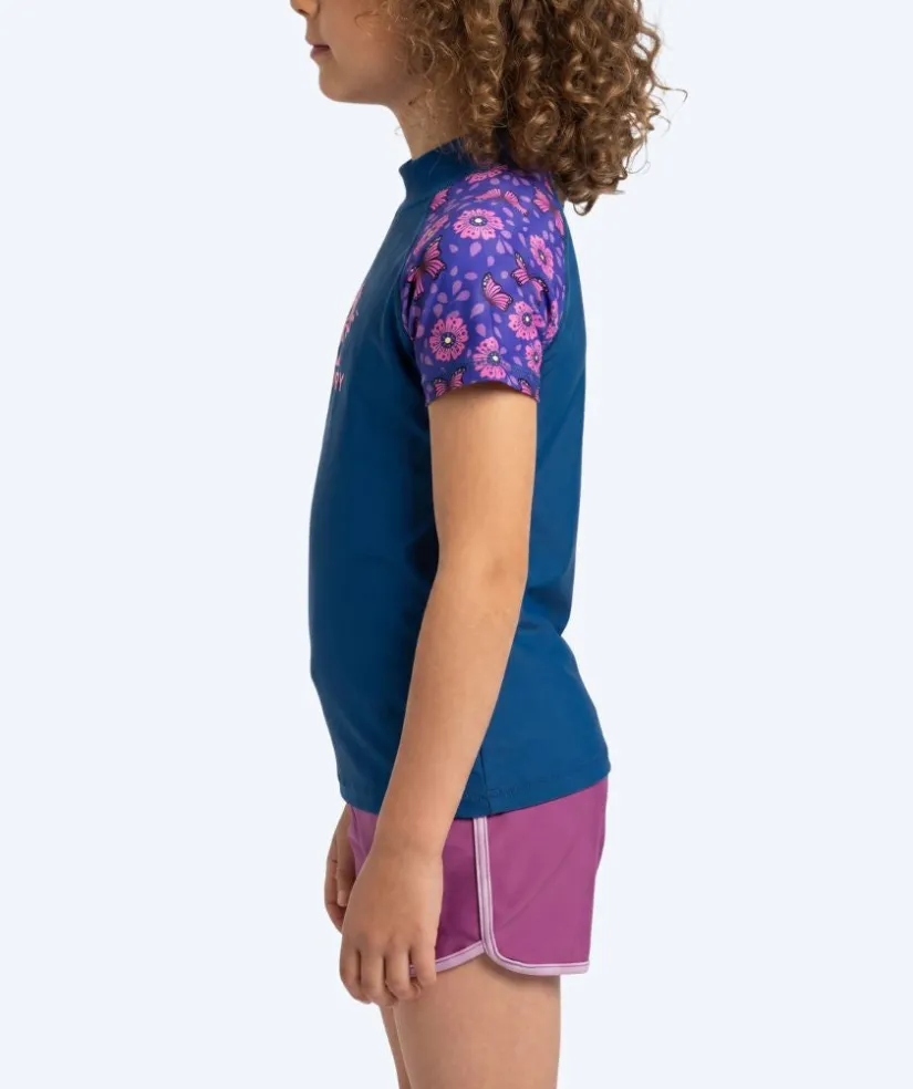 Online Watery UV-trøje til børn - Osiris Kortærmet Rashguard - Lilla/mørkeblå