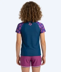 Online Watery UV-trøje til børn - Osiris Kortærmet Rashguard - Lilla/mørkeblå