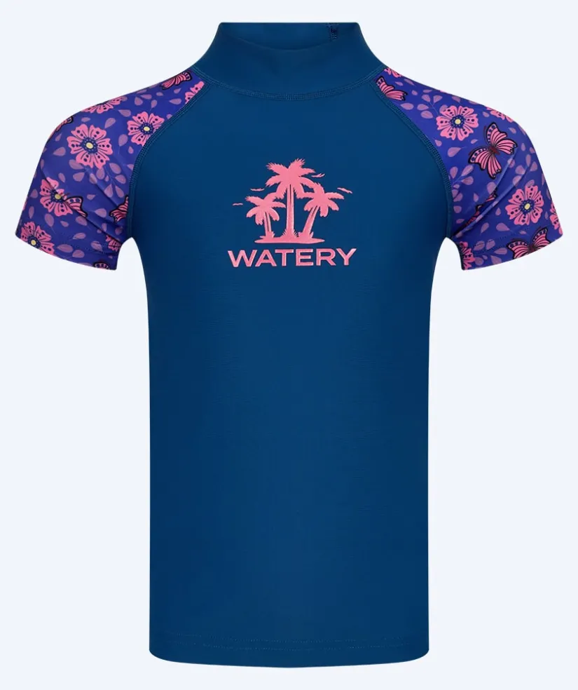 Online Watery UV-trøje til børn - Osiris Kortærmet Rashguard - Lilla/mørkeblå