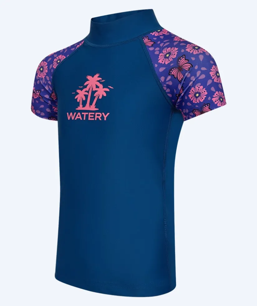 Online Watery UV-trøje til børn - Osiris Kortærmet Rashguard - Lilla/mørkeblå