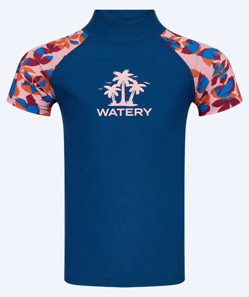 Discount Watery UV-trøje til børn - Osiris Kortærmet Rashguard - Lyserød/mørkeblå