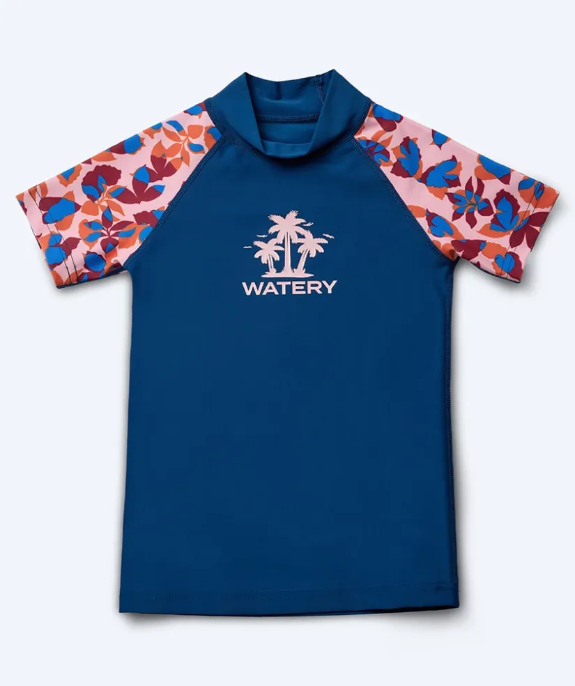 Discount Watery UV-trøje til børn - Osiris Kortærmet Rashguard - Lyserød/mørkeblå