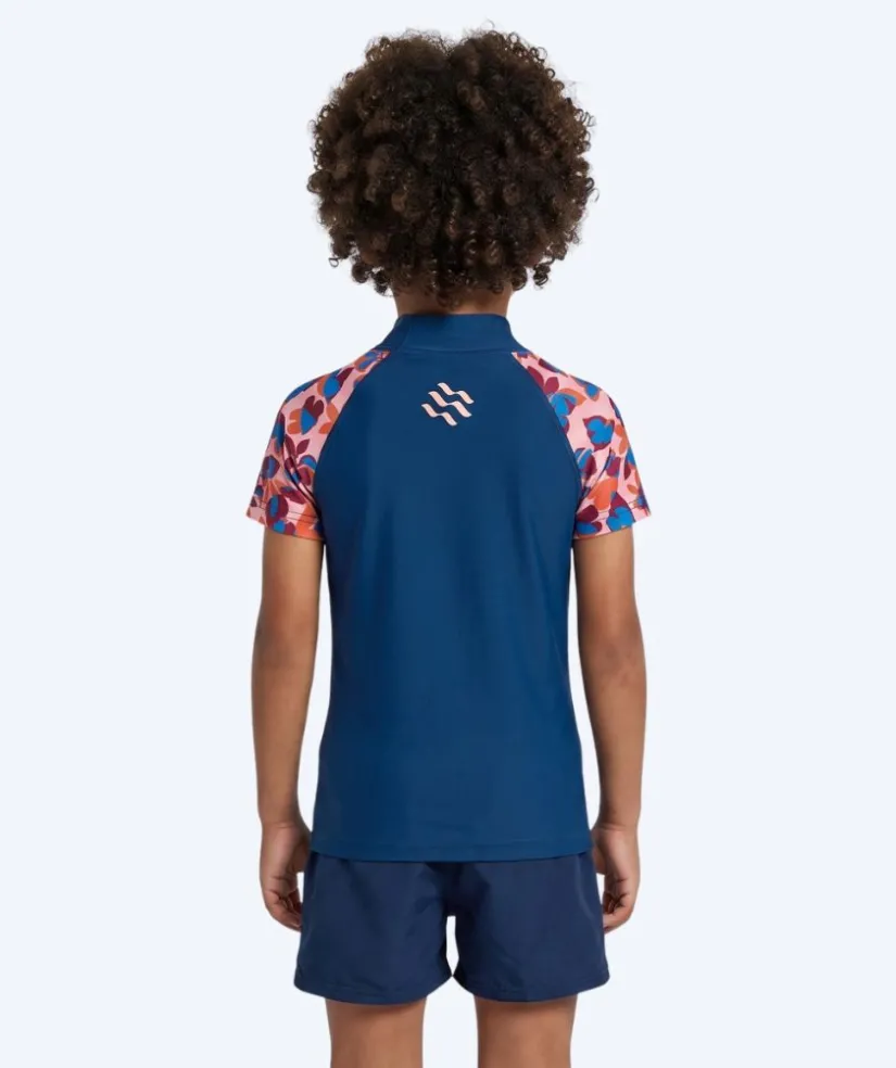Discount Watery UV-trøje til børn - Osiris Kortærmet Rashguard - Lyserød/mørkeblå