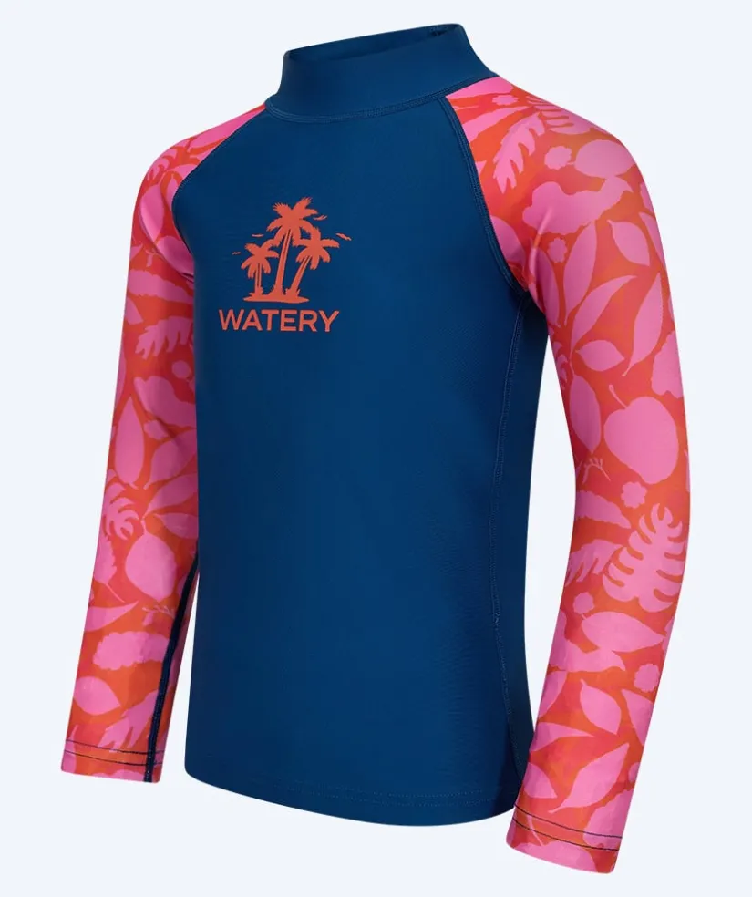 Sale Watery UV-trøje til børn - Osiris Langærmet Rashguard - Pink/mørkeblå