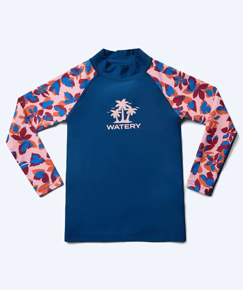 Clearance Watery UV-trøje til børn - Osiris Langærmet Rashguard - Lyserød/mørkeblå