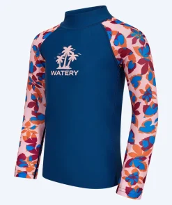 Clearance Watery UV-trøje til børn - Osiris Langærmet Rashguard - Lyserød/mørkeblå