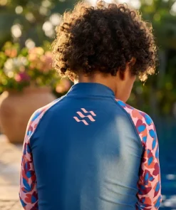 Clearance Watery UV-trøje til børn - Osiris Langærmet Rashguard - Lyserød/mørkeblå
