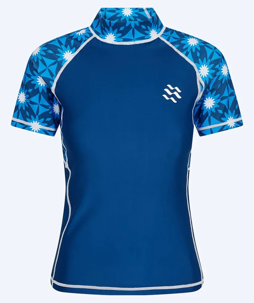 Discount Watery UV-trøje til damer - Aiko Kortærmet Rashguard - Blå/mørkeblå
