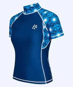 Discount Watery UV-trøje til damer - Aiko Kortærmet Rashguard - Blå/mørkeblå