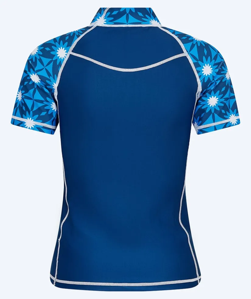 Discount Watery UV-trøje til damer - Aiko Kortærmet Rashguard - Blå/mørkeblå