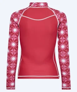 Hot Watery UV-trøje til damer - Aiko Langærmet Rashguard - Pink/mørkerød