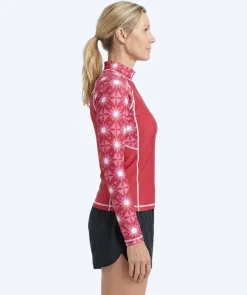 Hot Watery UV-trøje til damer - Aiko Langærmet Rashguard - Pink/mørkerød