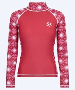 Hot Watery UV-trøje til damer - Aiko Langærmet Rashguard - Pink/mørkerød