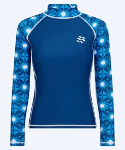Watery UV-trøje til damer - Aiko Langærmet Rashguard - Blå/mørkeblå