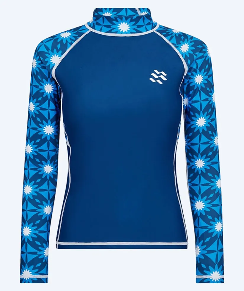 Watery UV-trøje til damer - Aiko Langærmet Rashguard - Blå/mørkeblå
