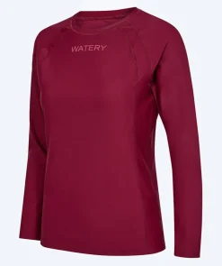 Sale Watery UV-trøje til damer - Remington Langærmet Rashguard - Mørkerød
